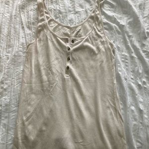 Cream Button Down Tank